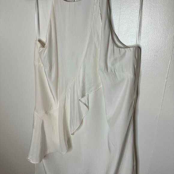 Alice & Trixie By Angela George Ruffle Sleeveless Halter Neck White Mini Dress M - Picture 3 of 6